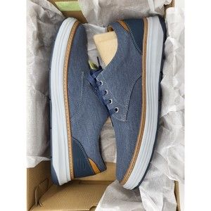 Skechers Men's Moreno Canvas Oxford Shoe - Navy Blue Size 12